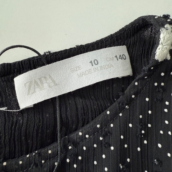 Zara Girl's Swiss Dot Embroidered Flowers Dress size 10 - Picture 10 of 11